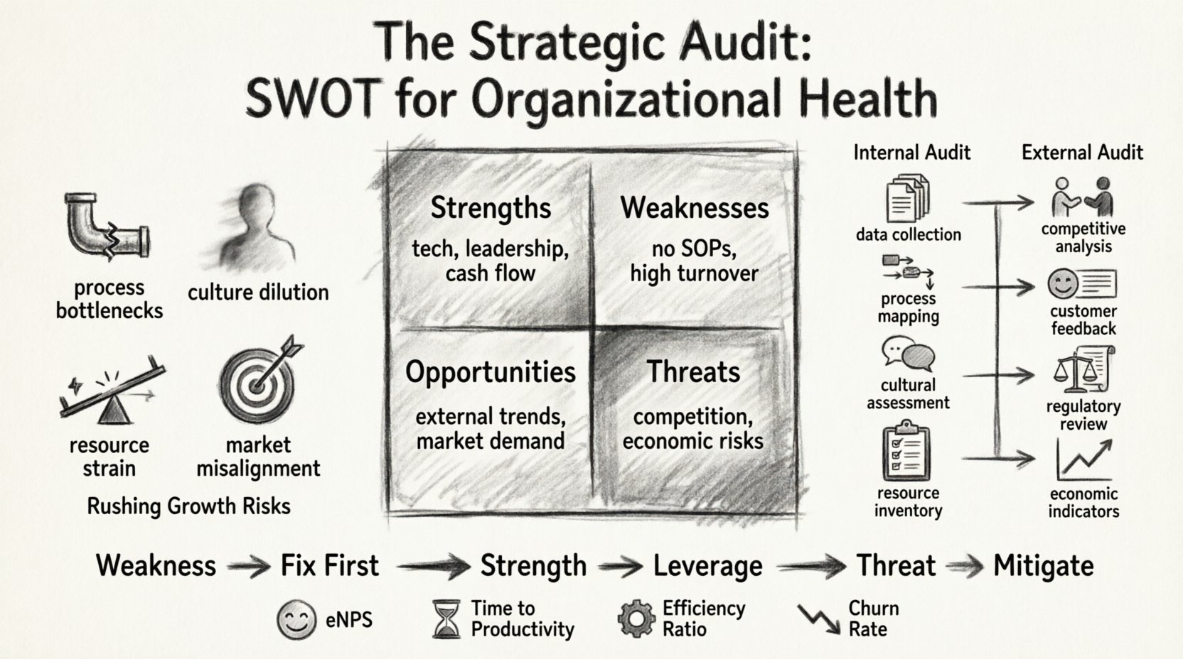 战略审计:SWOT分析助力招聘与扩张准备 📊