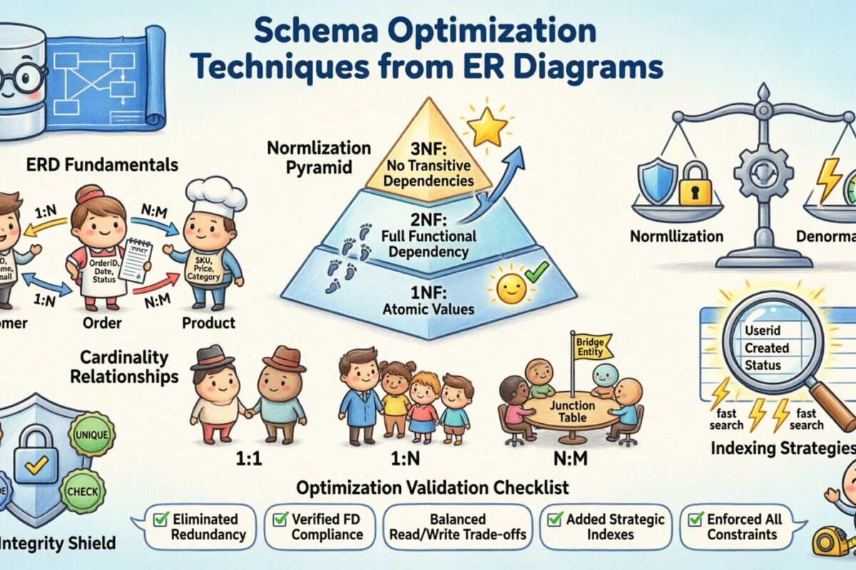 Schema-Optimierungstechniken abgeleitet aus ER-Diagrammen