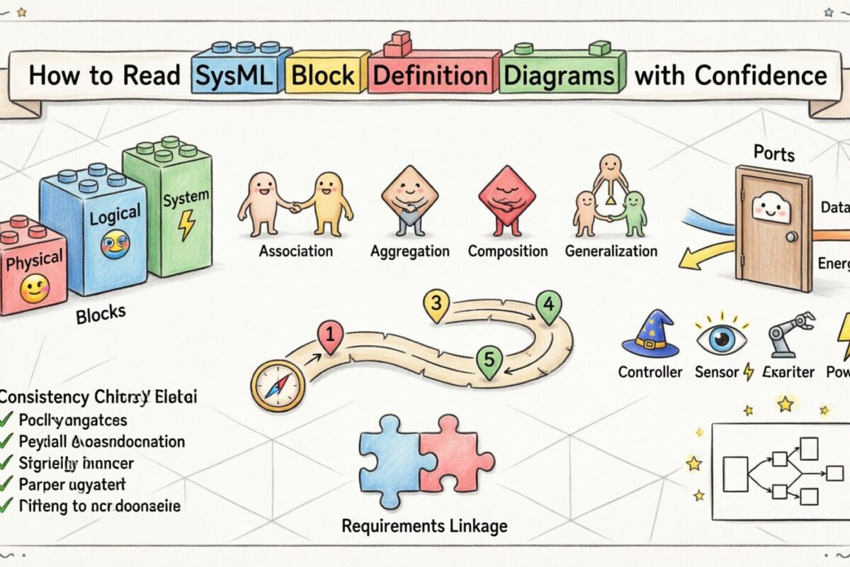 Wie man SysML-Blockdefinitionsschemata mit Vertrauen liest