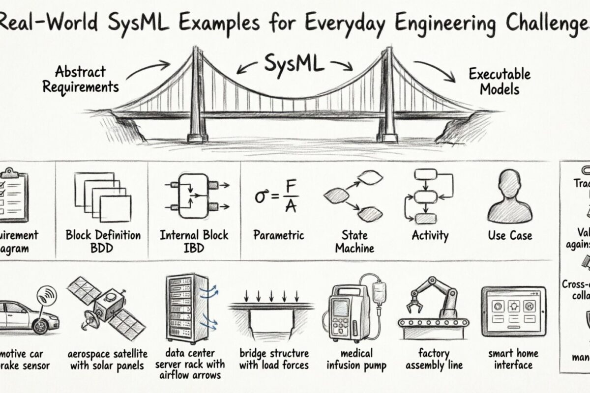 Realitätsnahe SysML-Beispiele für alltägliche ingenieurtechnische Herausforderungen