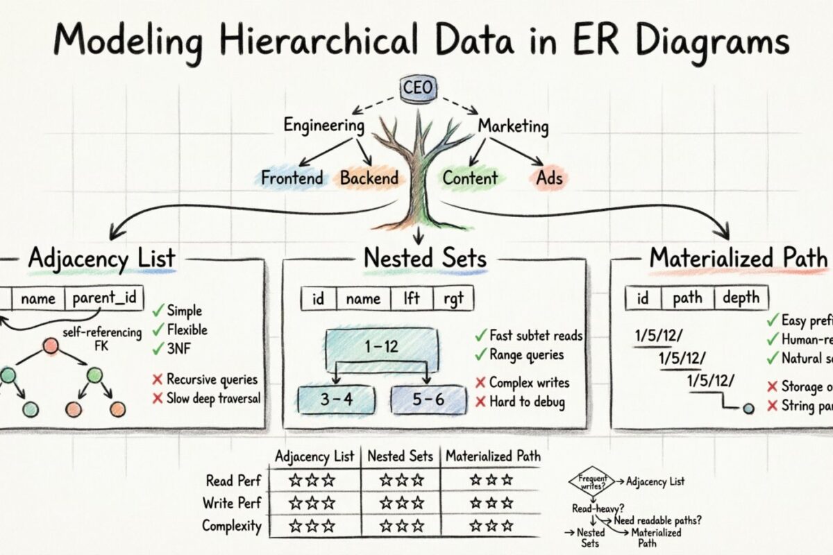 Modelado de datos jerárquicos dentro de diagramas ER estándar Modelado de datos jerárquicos dentro de diagramas ER estándar