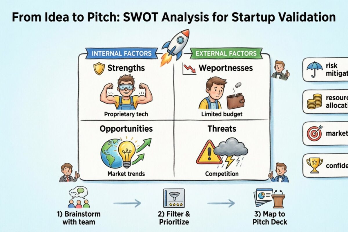 Desde la idea hasta la presentación: cómo usar un análisis SWOT para validar rápidamente tu startup