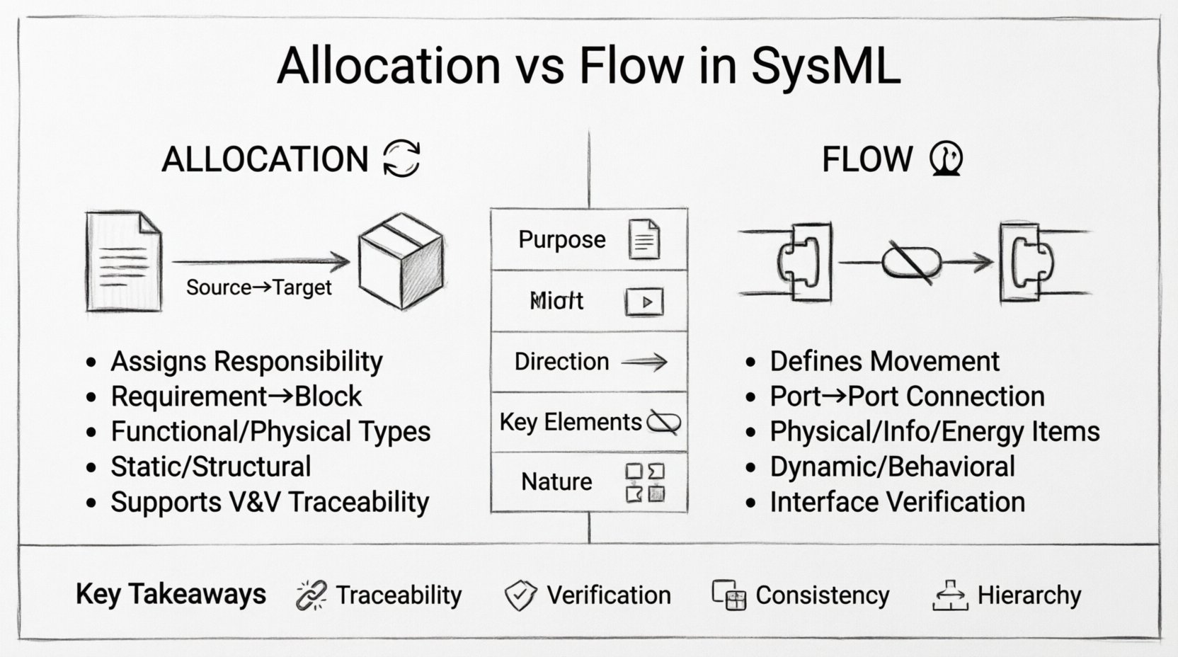 Guía de relaciones de asignación y flujo de SysML 📐