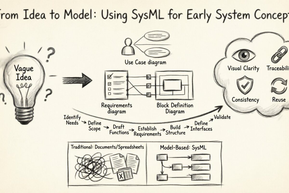 Desde la idea hasta el modelo: utilizar SysML para conceptos tempranos de sistemas Desde la idea hasta el modelo: utilizar SysML para conceptos tempranos de sistemas