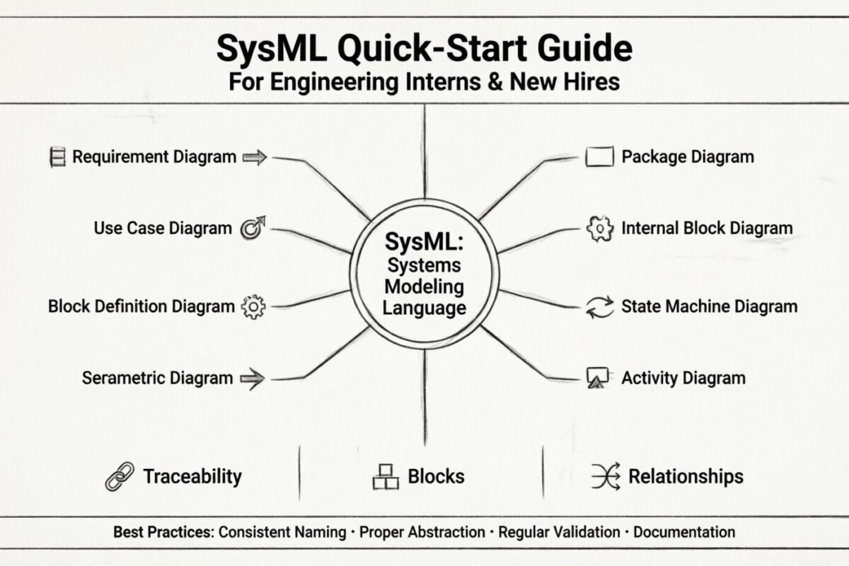 Guía rápida de SysML para pasantes de ingeniería y nuevos contratos