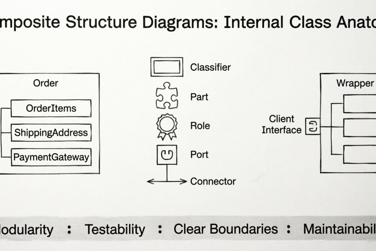 Análisis profundo de los diagramas de estructura compuesta: desentrañando patrones de diseño y roles de clases