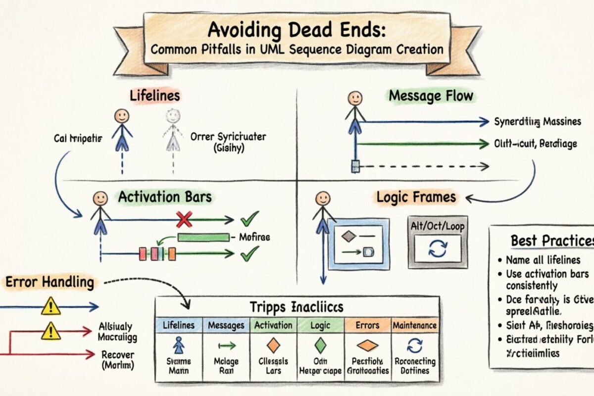 Evitando callejones sin salida: errores comunes en la creación de diagramas de secuencia UML
