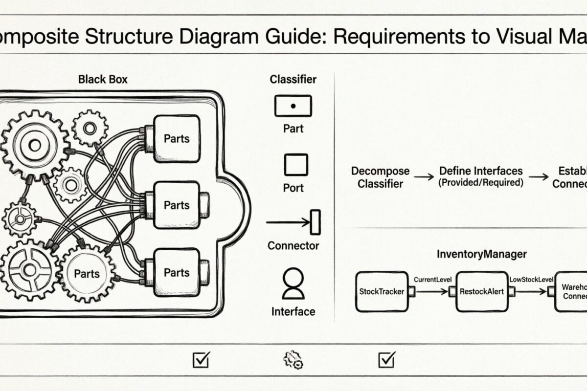 Guide du diagramme de structure composite : traduire les exigences en cartes visuelles de composants