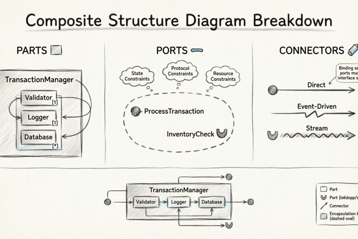Analyse du diagramme de structure composite : comprendre les ports, les connecteurs et les composants Analyse du diagramme de structure composite : comprendre les ports, les connecteurs et les composants