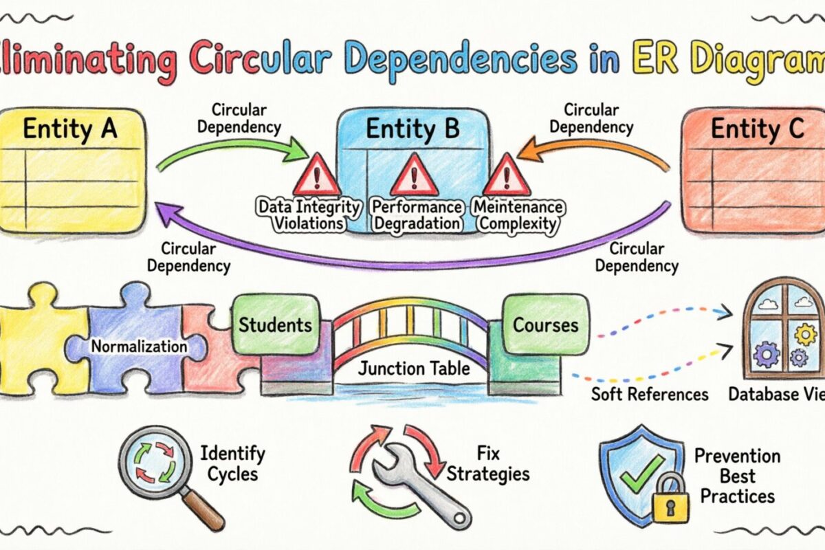 Élimination des dépendances circulaires dans les diagrammes ER complexes
