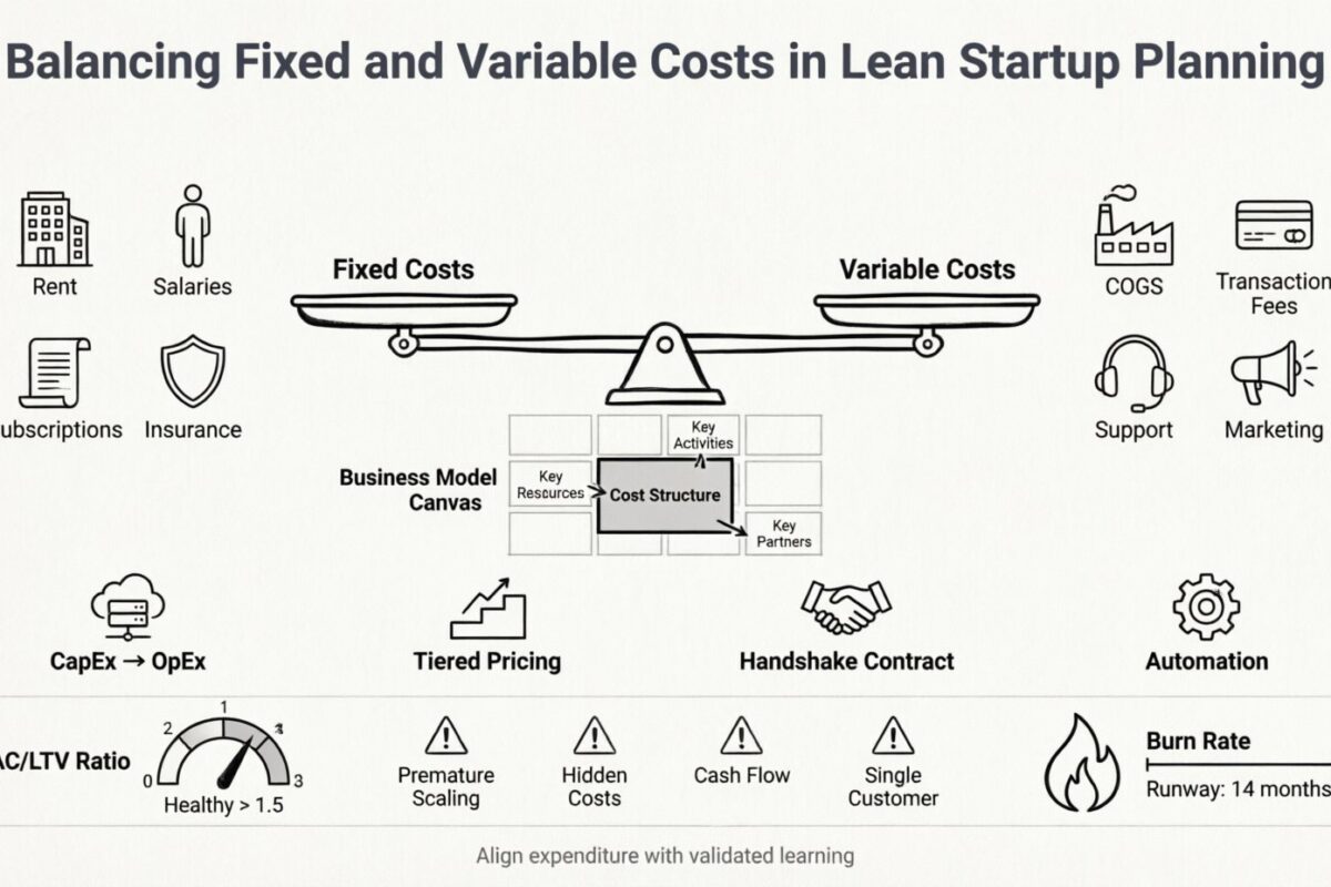Business Model Canvas : Équilibrer les coûts fixes et variables dans la planification des startups agiles