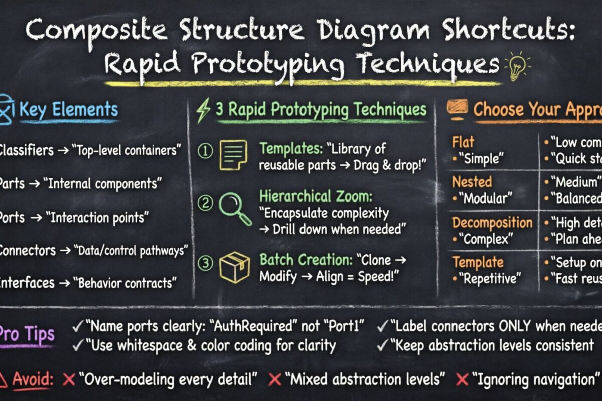 Raccourcis du diagramme de structure composite : des techniques efficaces pour la conception rapide de diagrammes