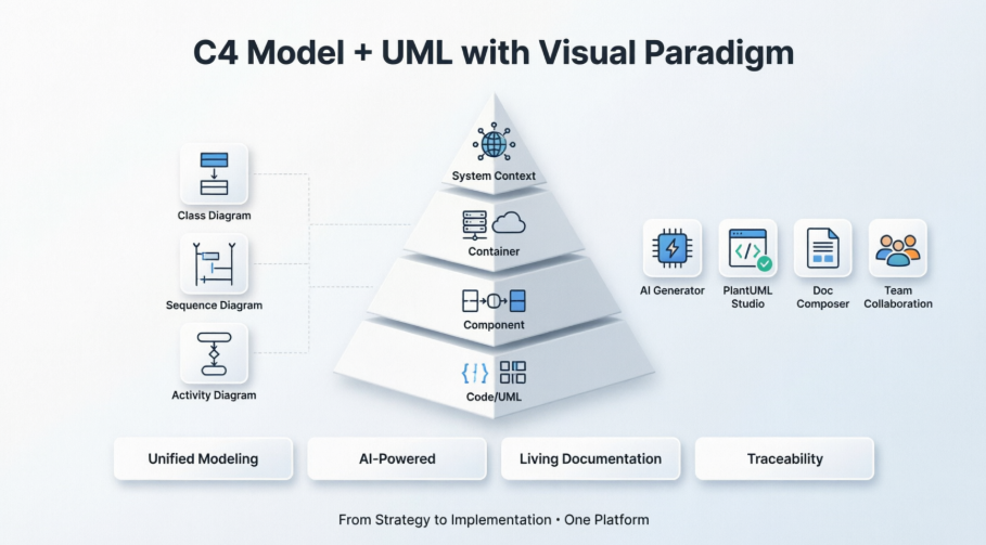 🗺️ Guide complet : Modèle C4 avec UML dans Visual Paradigm