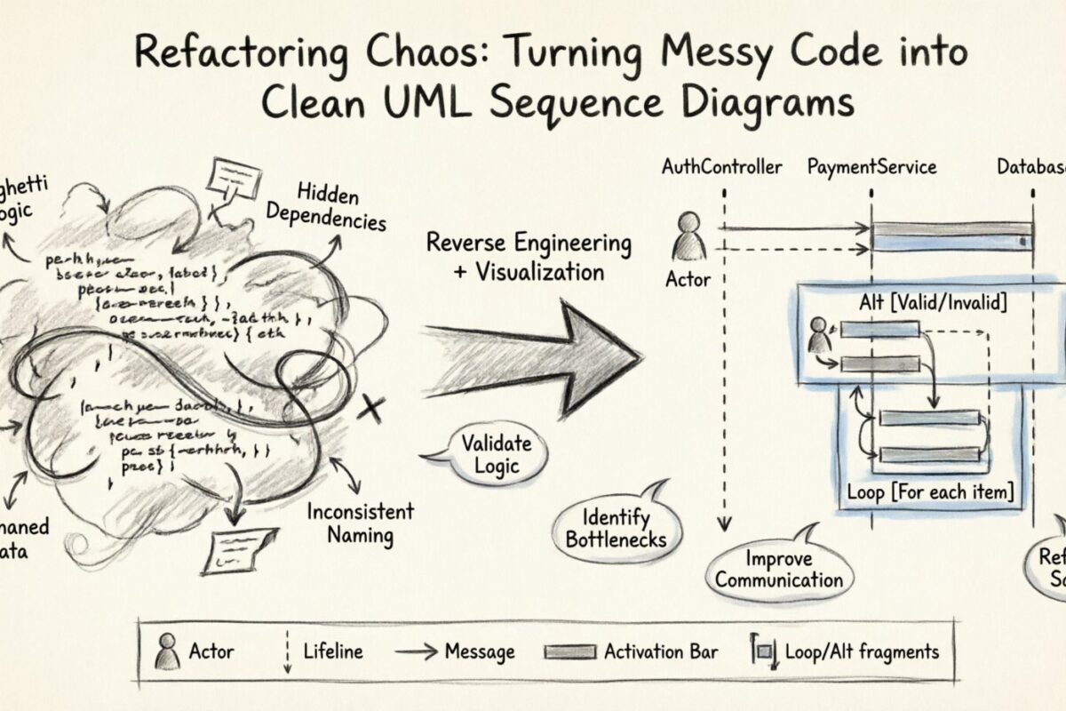 Refactoring du chaos : transformer un code désordonné en diagrammes de séquence UML propres