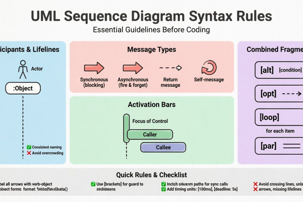 Règles de syntaxe des diagrammes de séquence UML que vous devez suivre avant de coder