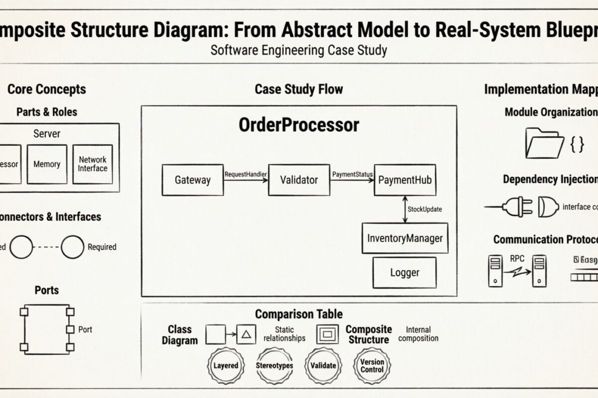 Studi Kasus Diagram Struktur Komposit: Dari Model Abstrak ke Blueprint Sistem Nyata Studi Kasus Diagram Struktur Komposit: Dari Model Abstrak ke Blueprint Sistem Nyata