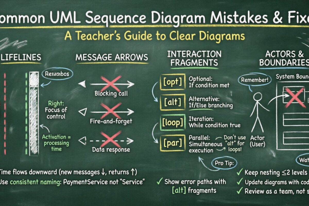 Kesalahan Umum dalam Diagram Urutan UML dan Cara Memperbaikinya