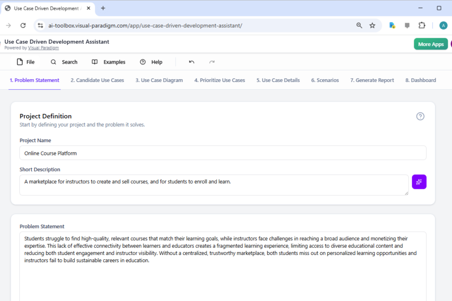 ऑनलाइन कोर्स प्लेटफॉर्म बनाना: विजुअल पैराडाइग्म के साथ एआई गाइड के साथ चरण-दर-चरण