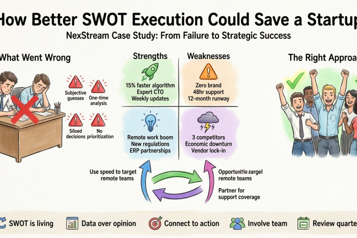 ケーススタディ解説：より良いSWOT実行があれば、失敗したスタートアップも成功していた可能性