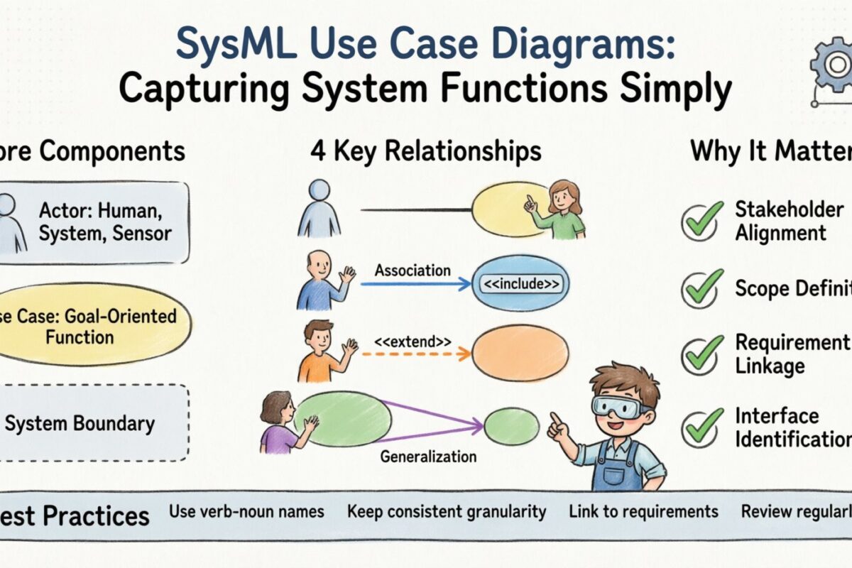 Diagramy przypadków użycia SysML: prosty sposób na zapisywanie funkcji systemu Diagramy przypadków użycia SysML: prosty sposób na zapisywanie funkcji systemu