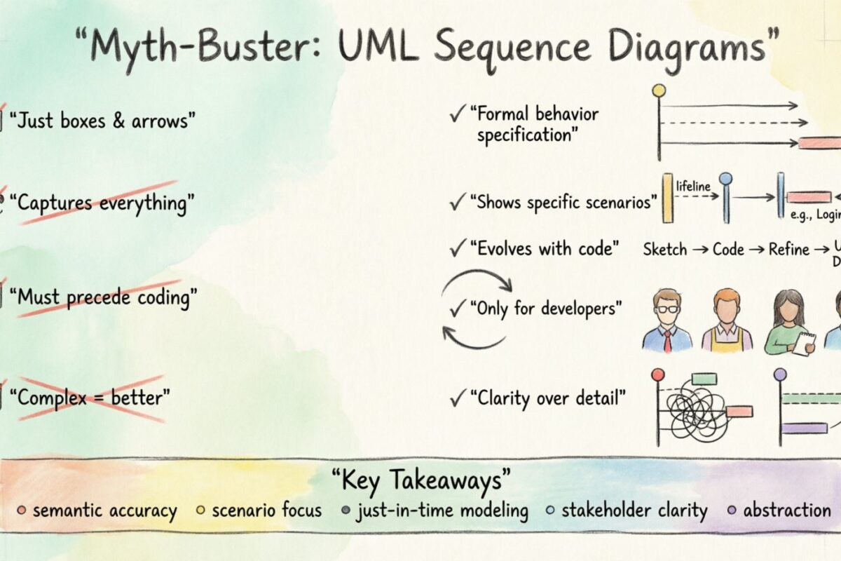 Desmistificador de Mitos: Desmontando 5 Equívocos Sobre Diagramas de Sequência UML