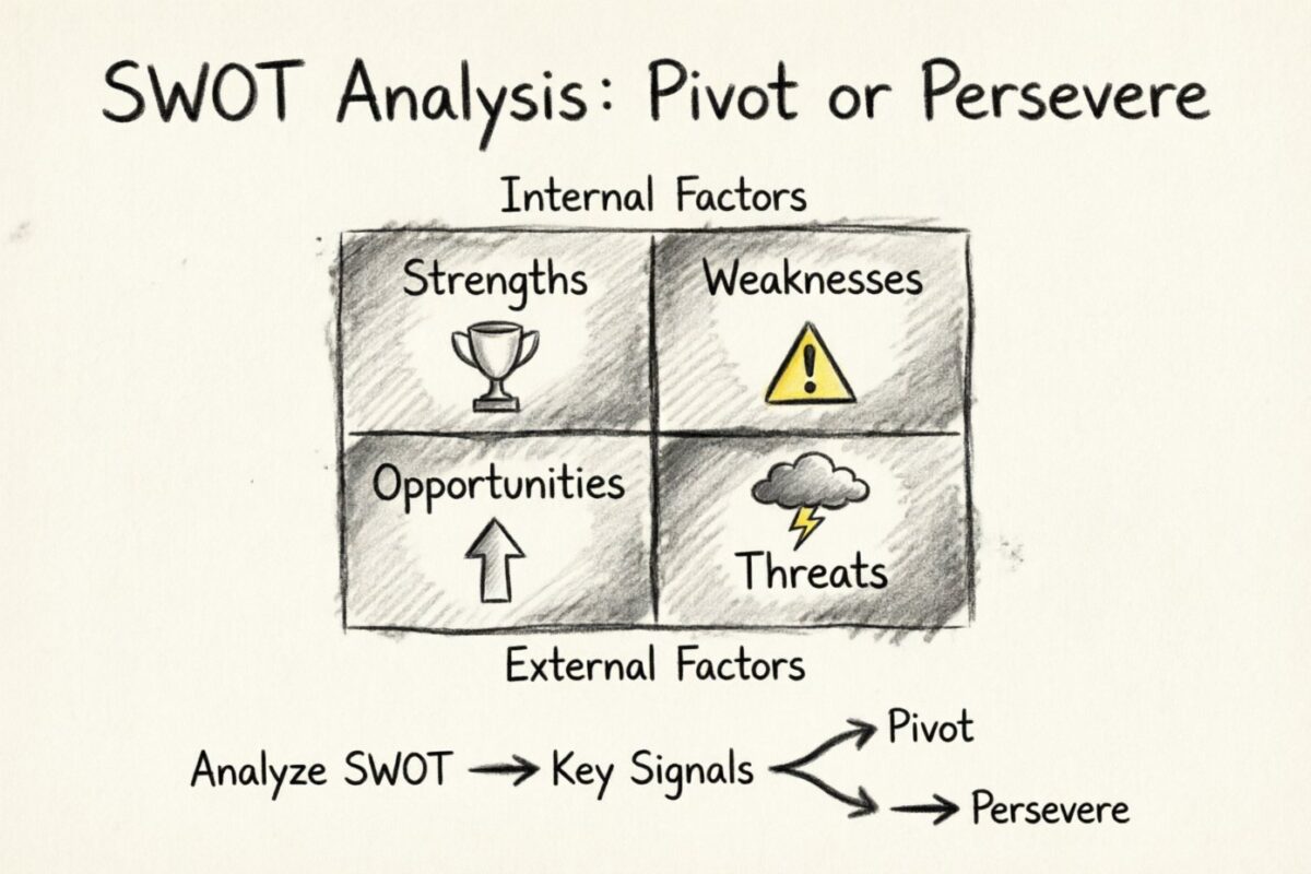 Sổ tay của người khởi nghiệp: Sử dụng SWOT để chuyển hướng hoặc kiên trì trong những thời điểm bất định Sổ tay của người khởi nghiệp: Sử dụng SWOT để chuyển hướng hoặc kiên trì trong những thời điểm bất định