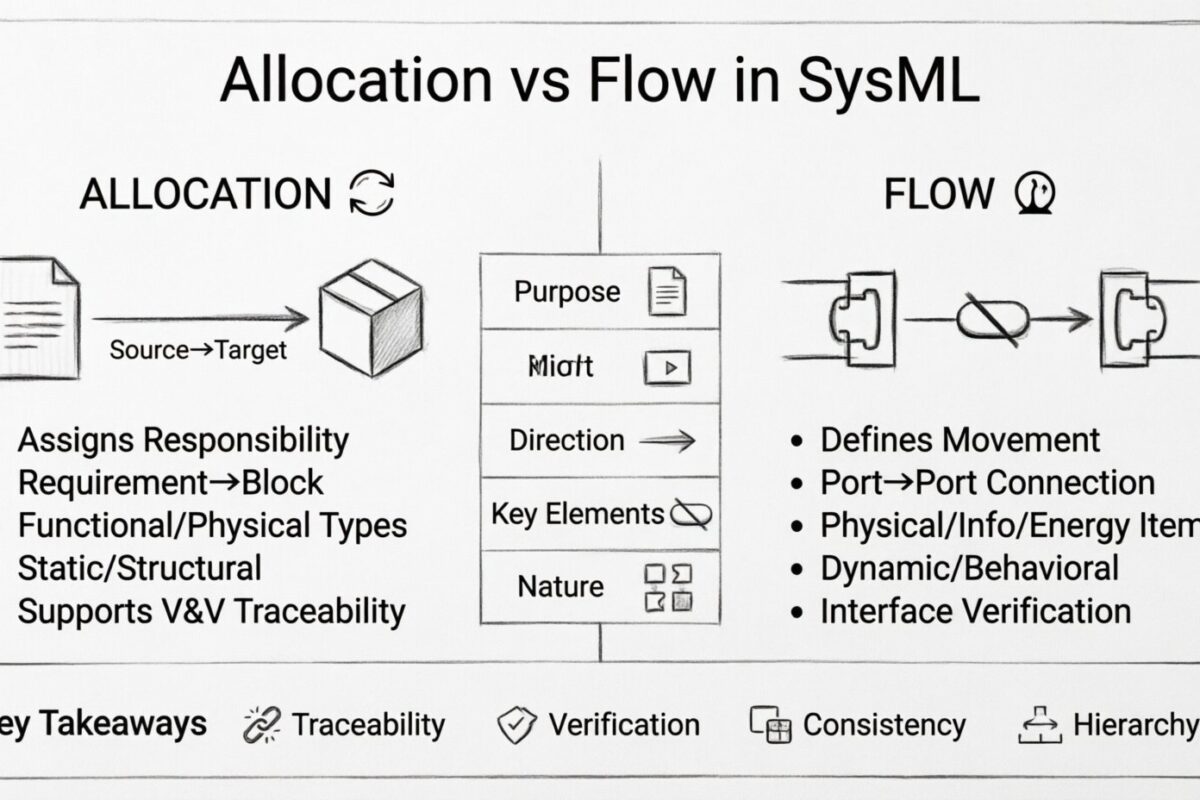Hiểu về các mối quan hệ phân bổ và dòng chảy trong SysML
