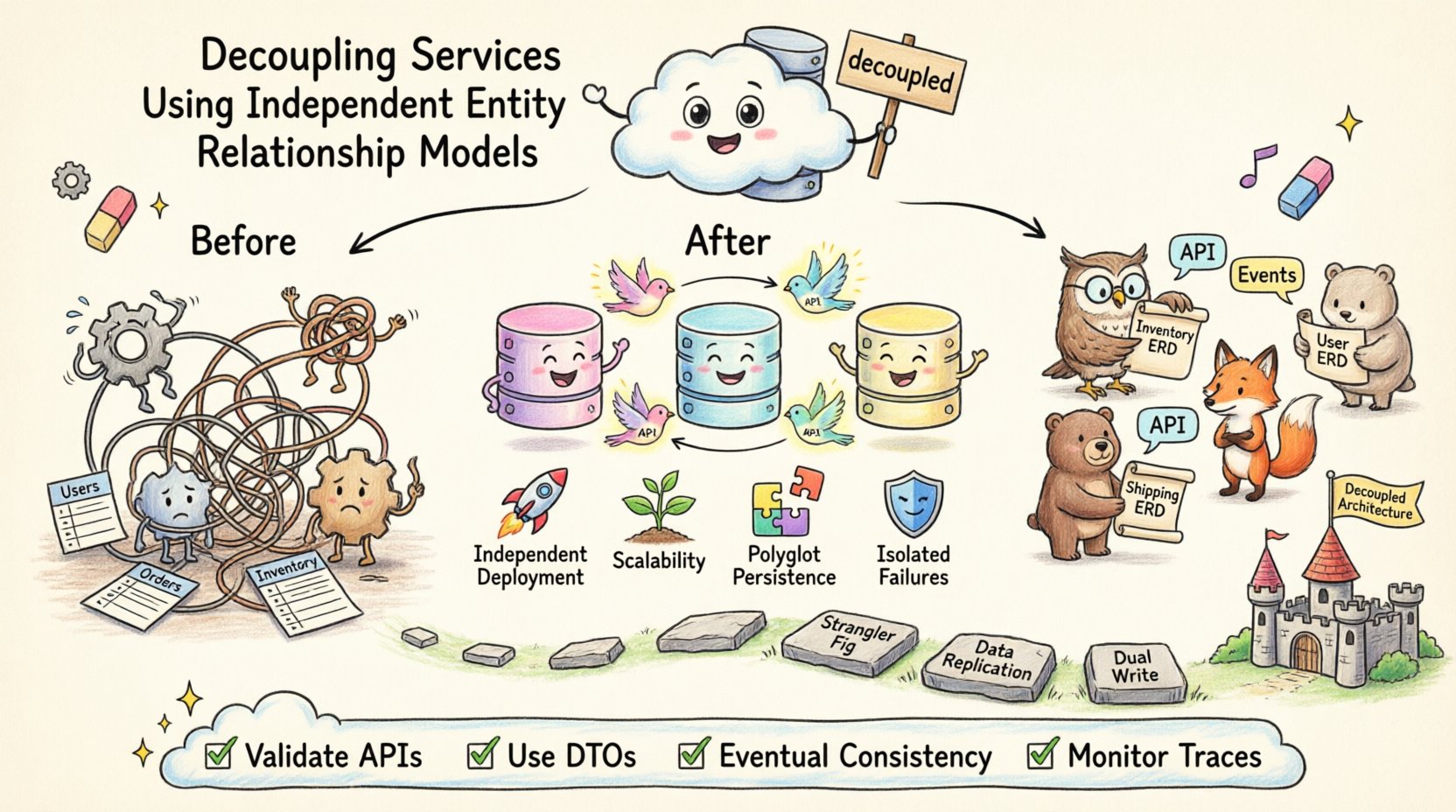 ERD Guide: Decoupling Services Using Independent Entity Relationship Models