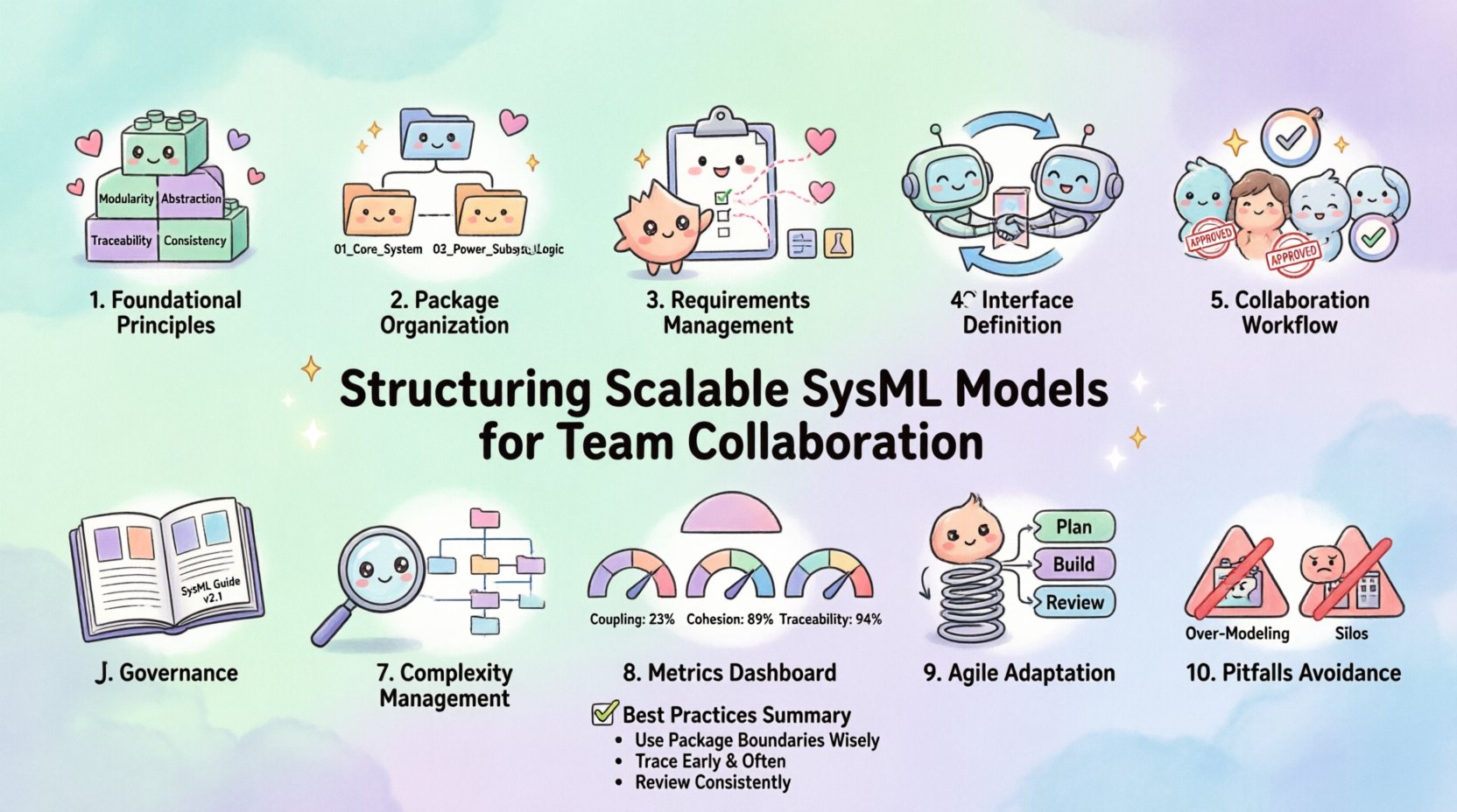 Structuring Scalable SysML Models for Team Collaboration