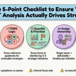 The 5-Point Checklist to Ensure Your SWOT Analysis Actually Drives Strategy The 5-Point Checklist to Ensure Your SWOT Analysis Actually Drives Strategy