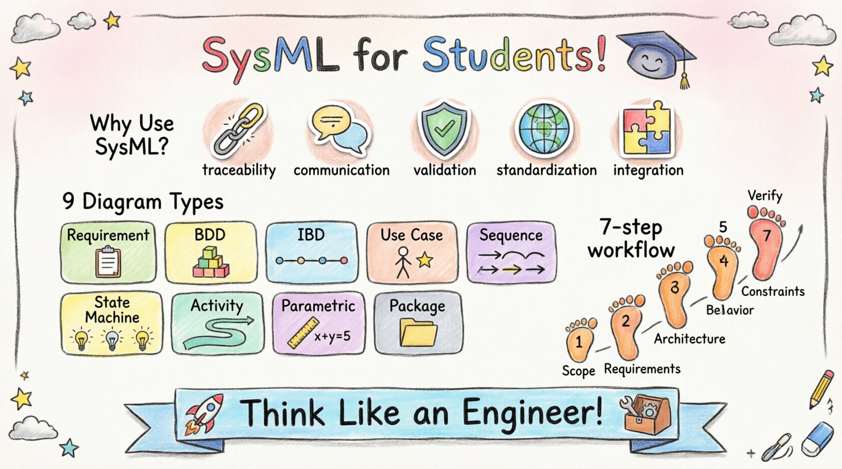 SysML for University Projects: A Student’s Applied Reference