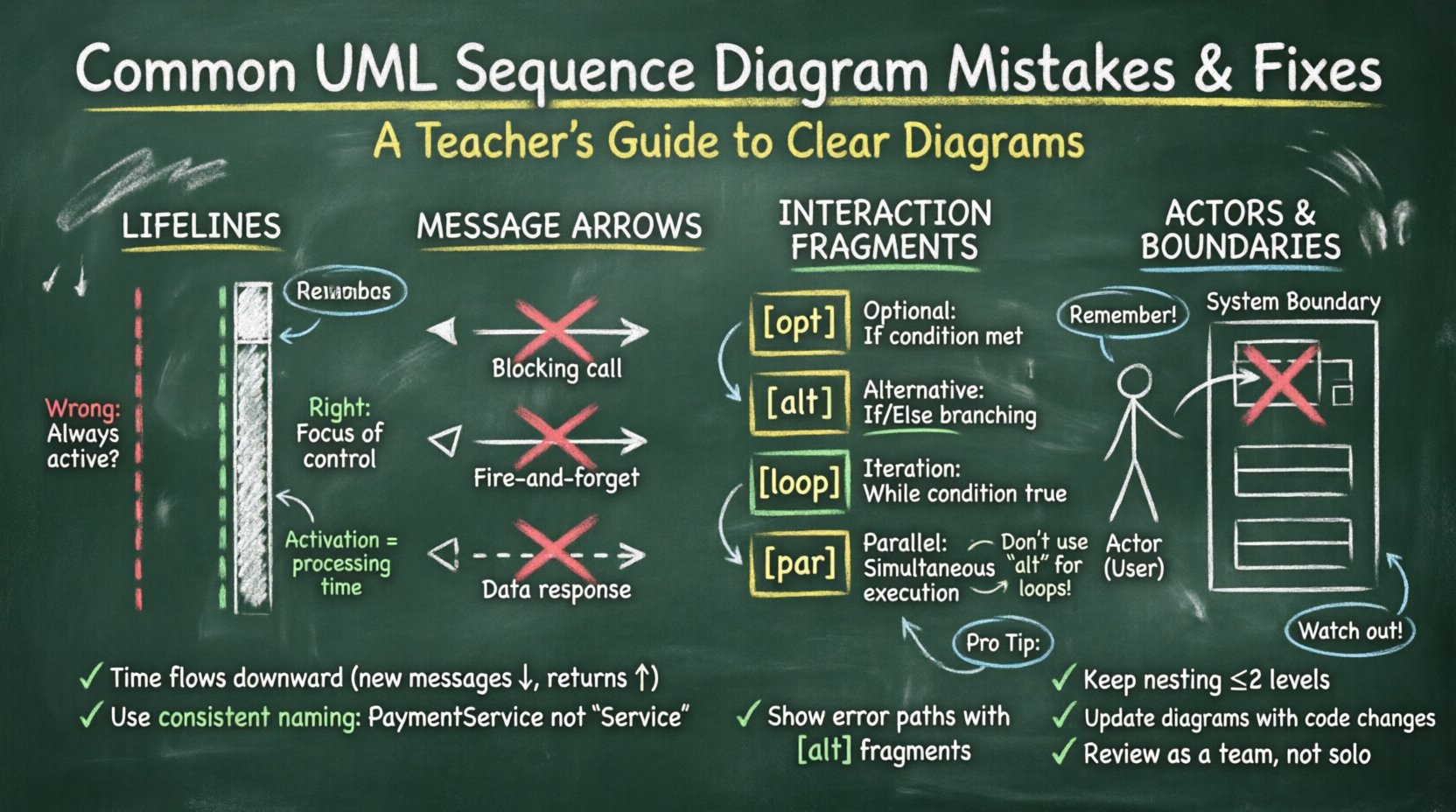 Common Mistakes in UML Sequence Diagrams and How to Fix Them Common Mistakes in UML Sequence Diagrams and How to Fix Them